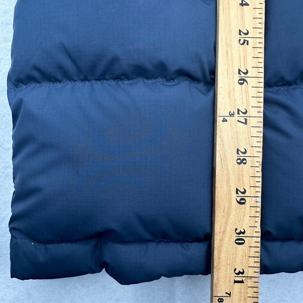 LL Bean Mens Mountain Classic Down Parka Blue Puffer Jacket Hooded Large L Reg - Picture 11 of 16